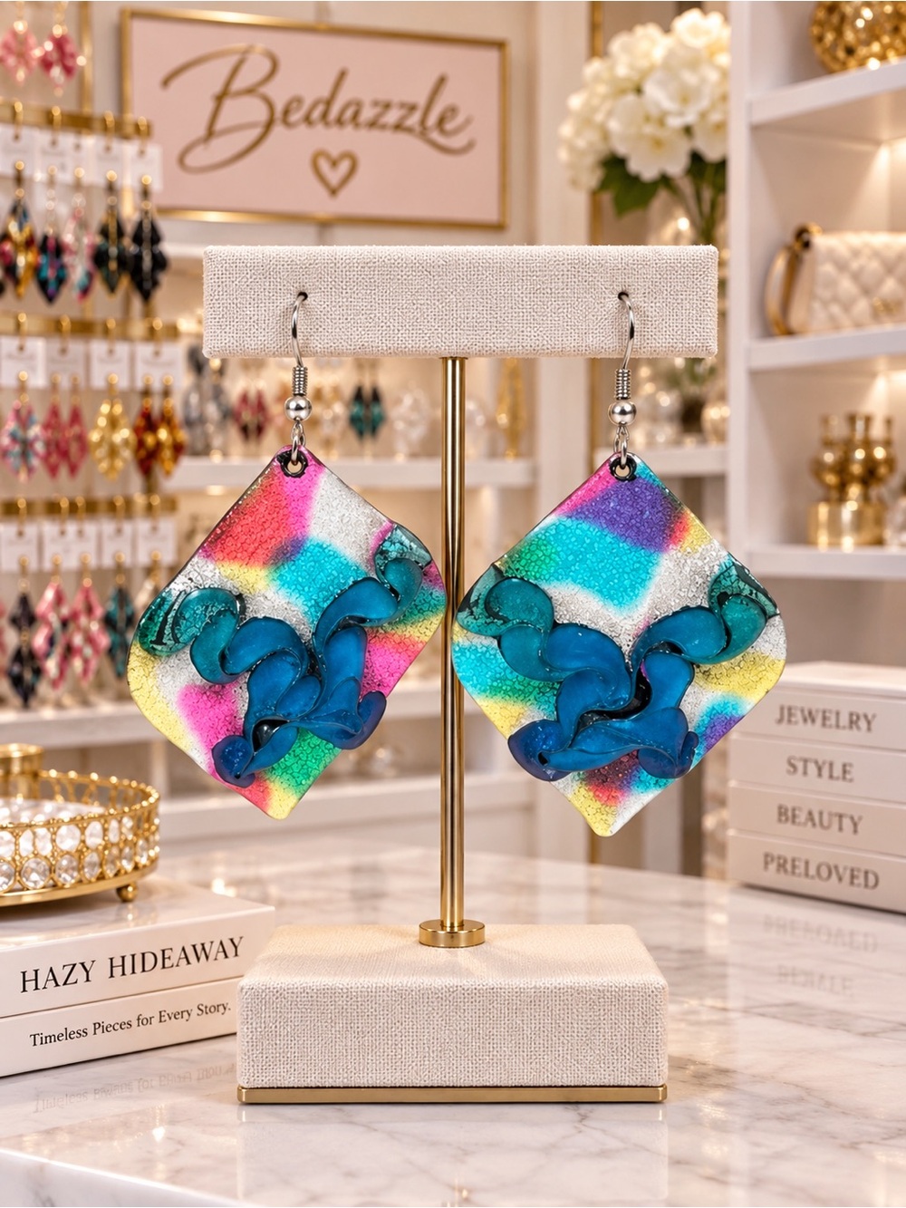 🎈3/$39 NEW Artisan Polymer Clay Hand Crafted Pierced Hook Earrings